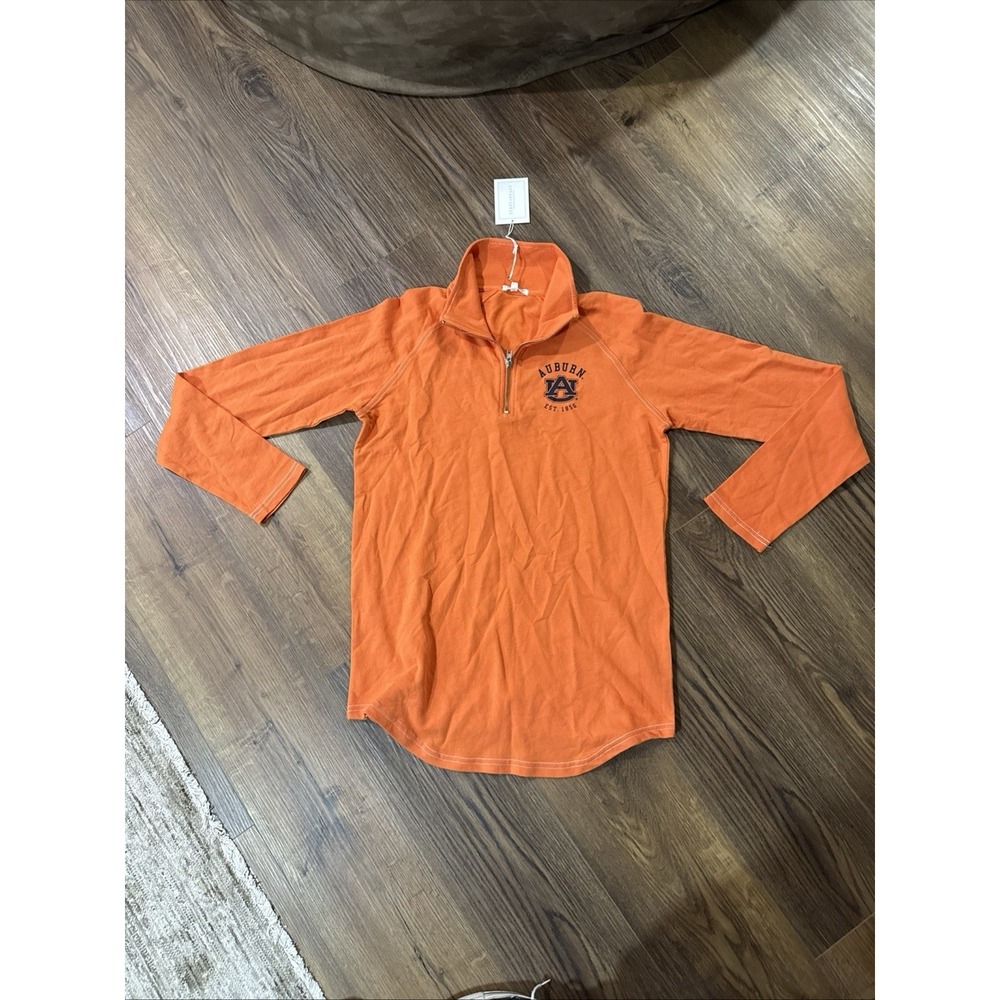 Auburn Tigers Stepforward 1/4 Zip Pullover Orange Quarter-Zip Top Size Large NWT